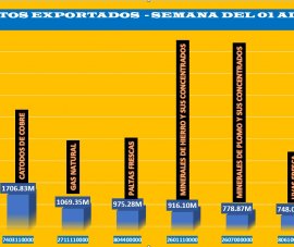 10 Primeros Productos Exportados a la semana 35 -2023